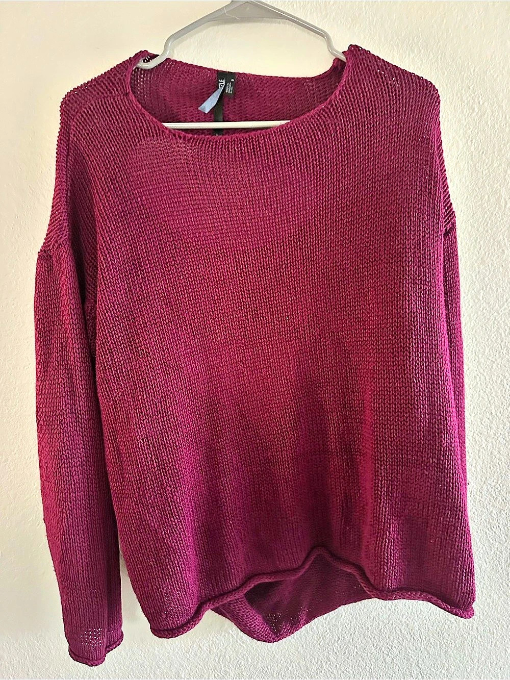 Free People Back Cutout Sweater in Purple Size Medium Like New